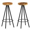 vidaXL Barhocker 2 Stk. Massivholz Mango