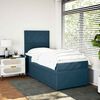 vidaXL Boxspringbett mit Matratze Blau 80x200 cm Samt
