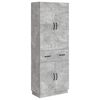 vidaXL Schrankset 2 pcs Betongrau Holzwerkstoff