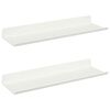 vidaXL Schwebendes Regal 2 stk. Wei&szlig; 30 x 9 x 2,5 cm Stahl