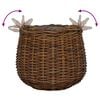 vidaXL Blumentopf K&ouml;rbchen mit Speicher 2 pcs Braun Lacak Rattan