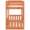 vidaXL Etagenbett Wachsbraun 75x190 cm Massivholz Kiefer