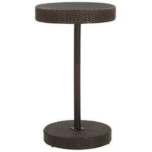 vidaXL Gartentisch Braun 60,5x106 cm Poly Rattan