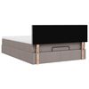 vidaXL Ottoman-Bett mit Matratze Taupe 140x190 cm Stoff