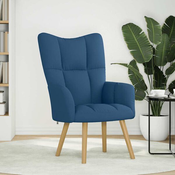 vidaXL Relaxsessel Blau Stoff