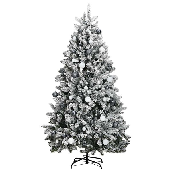 vidaXL K&uuml;nstlicher Weihnachtsbaum Klappbar 300 LEDs & Kugeln 270 cm