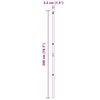 vidaXL Zaunpfosten Sonstiges 26 pcs Grau 3,2 x 3,2 x 200 cm Stahl