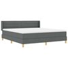 vidaXL Boxspringbett mit Matratze Dunkelgrau 200 x 180 cm Stoff