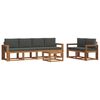 vidaXL Outdoor-Sofagarnitur 7 stk. Natur und Anthrazit