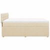 vidaXL Boxspringbett mit Matratze Creme 140x190 cm Stoff