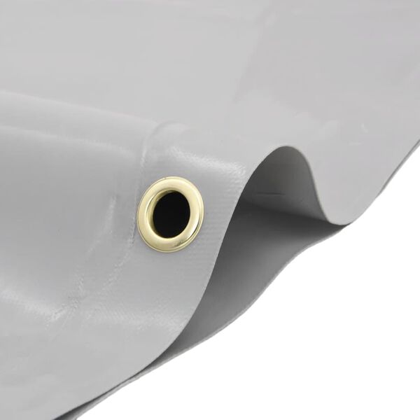 vidaXL Abdeckplane Grau Ø 3 m 650 g/m²