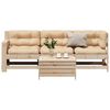 vidaXL 4-tlg. Garten-Lounge-Set mit Kissen Massivholz Kiefer