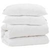 vidaXL Bettdecke mit Kissen 3 pcs Wei&szlig; Mikrofaser