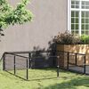 vidaXL Hundezwinger Schwarz 4 m&sup2; Stahl
