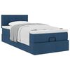 vidaXL Ottoman-Bett mit Matratze Blau 90x190 cm Stoff