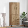 vidaXL Highboard mit Schubladen 2 pcs Artisan-Eiche 69,5 x 34 x 180 cm