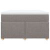 vidaXL Boxspringbett mit Matratze Taupe 120x190 cm Stoff