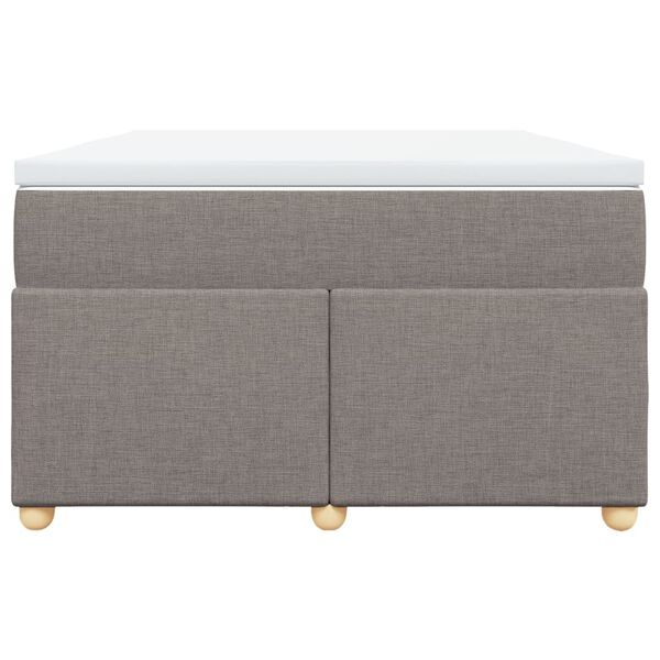 vidaXL Boxspringbett mit Matratze Taupe 120x190 cm Stoff