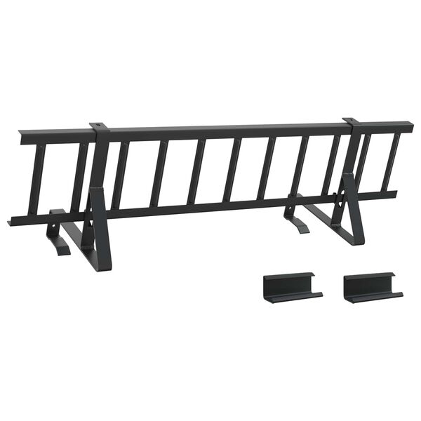 vidaXL Dachschneeschild Schwarz 800 x 29,5 x 34,5 cm Stahl