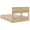 vidaXL Aufbewahrungsbett Sonoma-Eiche 140 x 190 cm Holzwerkstoff