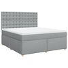 vidaXL Boxspringbett mit Matratze Hellgrau 180x200 cm Stoff