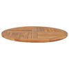 vidaXL Tischplatte Massivholz Teak Rund 2,5 cm 90 cm