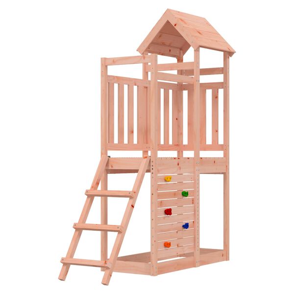 vidaXL Spielturm Braun 110,5 x 52,5 x 214 cm Massives Douglasienholz
