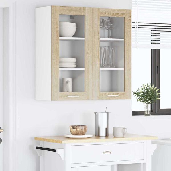 vidaXL H&auml;ngeschrank 2 pcs Sonoma-Eiche 40 x 31 x 80 cm Holzwerkstoff