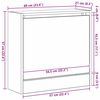 vidaXL Schuhschrank Artisan-Eiche 60 x 21 x 57 cm Holzwerkstoff