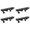 vidaXL Transportroller mit 4 Rollen 4 Stk. Schwarz Polypropylen 170 kg