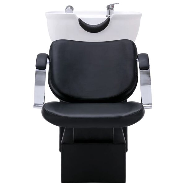 vidaXL Waschsessel mit Friseurstuhl Kunstleder