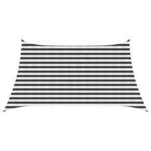 vidaXL Sonnensegel Rechteckig 3/4 x 2 m HDPE Anthrazit und Wei&szlig;