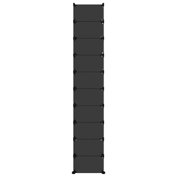 vidaXL Schuhregal Schwarz 44x32x174 cm PP