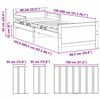 vidaXL Bettrahmen mit Matratze Wei&szlig; 80 x 200 cm Massives Kiefernholz