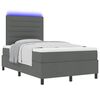vidaXL Boxspringbett mit Matratze Dunkelgrau 120 x 190 cm Stoff