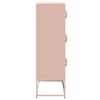 vidaXL Highboard Rosa 68x39x123 cm Stahl