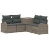 vidaXL Sofa Set 5 stk. Grau und Dunkelgrau Polyrattan und Stahl