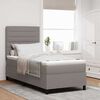 vidaXL Boxspringbett mit Matratze mit Kopfteil Taupe 90 x 200 cm Stoff