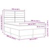 vidaXL Boxspringbett mit Matratze mit LED Schwarz 160 x 200 cm Stoff