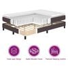 vidaXL Boxspringbett mit Matratze Dunkelbraun 140 x 190 cm Stoff