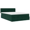 vidaXL Ottoman-Bett mit Matratze Dunkelgr&uuml;n 140x200 cm Samt