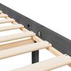 vidaXL Seniorenbett mit Kopfteil 160x200 cm Grau Massivholz
