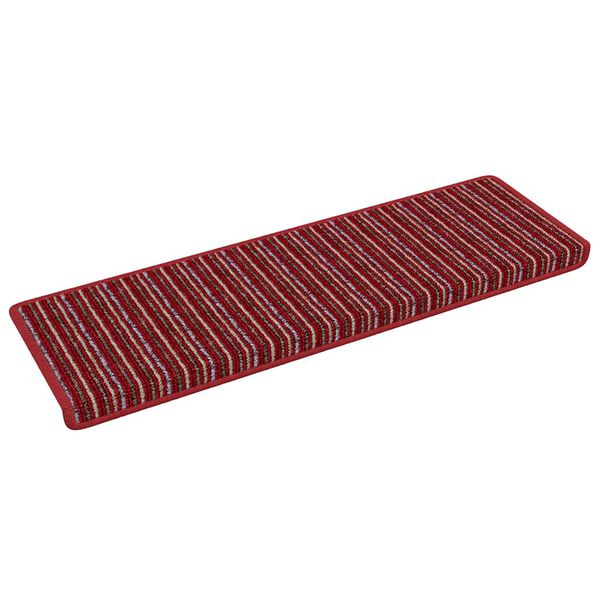 vidaXL Selbstklebende Treppenschoner 15 pcs Rot 65 x 21 x 4 cm