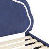 vidaXL Kinderbettgestell mit Kopfteil Polizeiblau 90 x 200 cm Samt
