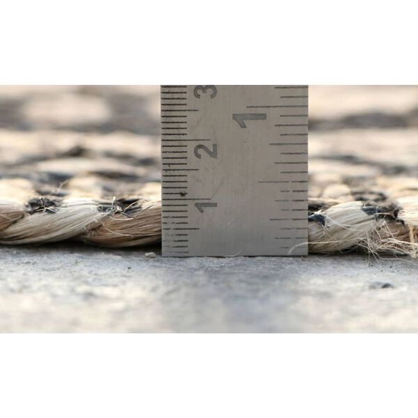 Dutch Lifestyle Teppich Jaipur Classic 150 cm Rund Beige und Schwarz