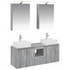 vidaXL Badezimmerschrank-Set 5 stk. Grau Sonoma Holzwerkstoff