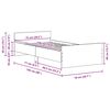 vidaXL Bettgestell ohne Matratze Altholz-Optik 75x190 cm Holzwerkstoff