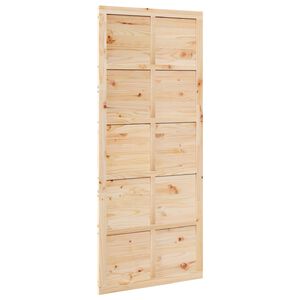 vidaXL Scheunent&uuml;r 100 x 2,5 x 208 cm Massives Kiefernholz Natur