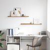 vidaXL Wandregal mit Regal 2 pcs Beige 100 x 9 x 3 cm Holzwerkstoff