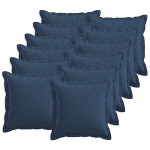 vidaXL Kissenbezug 12 stk. HOUTEN Blau 40 x 40 cm Kunstleinen